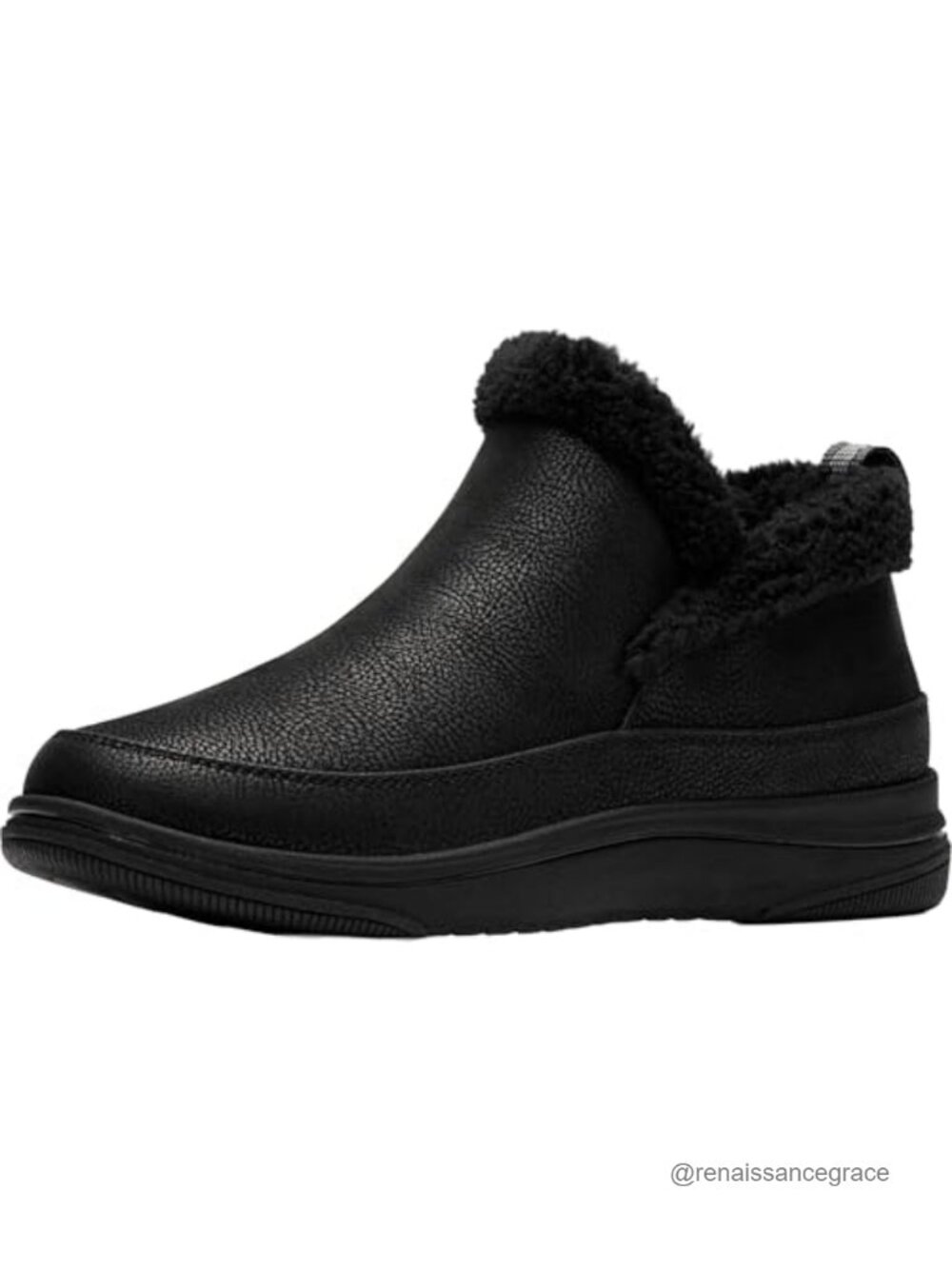 Clarks Womens Breeze Park Ankle Boots Faux Fur Cloudsteppers
